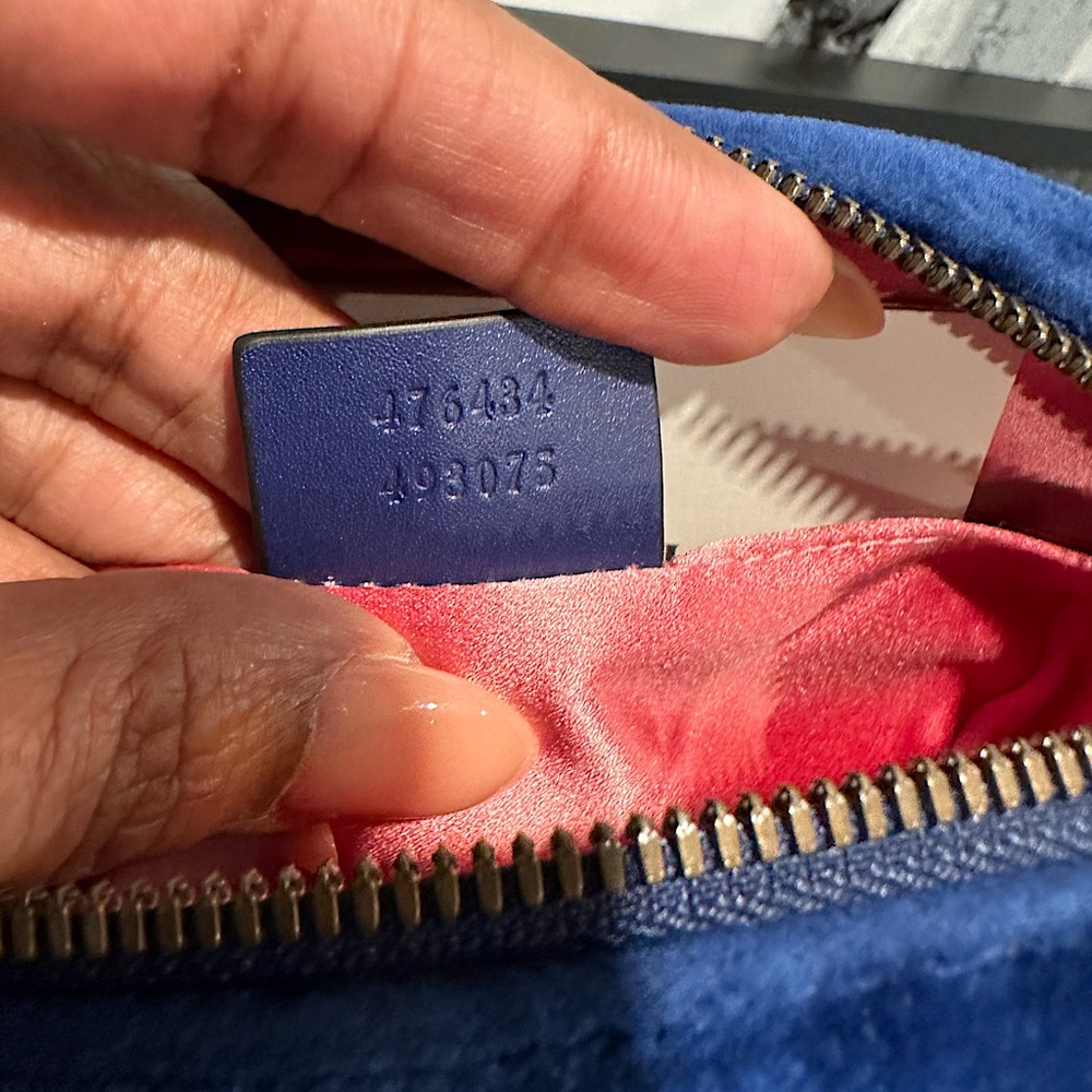 SOLD / Gucci Marmont belt bag Cobalt blue velvet - Picture 6 of 8